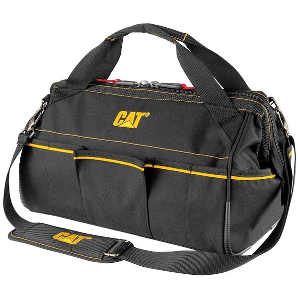 CAT 16 in. 14-Pocket Tech Wide Mouth Tool Bag in Black 980206N