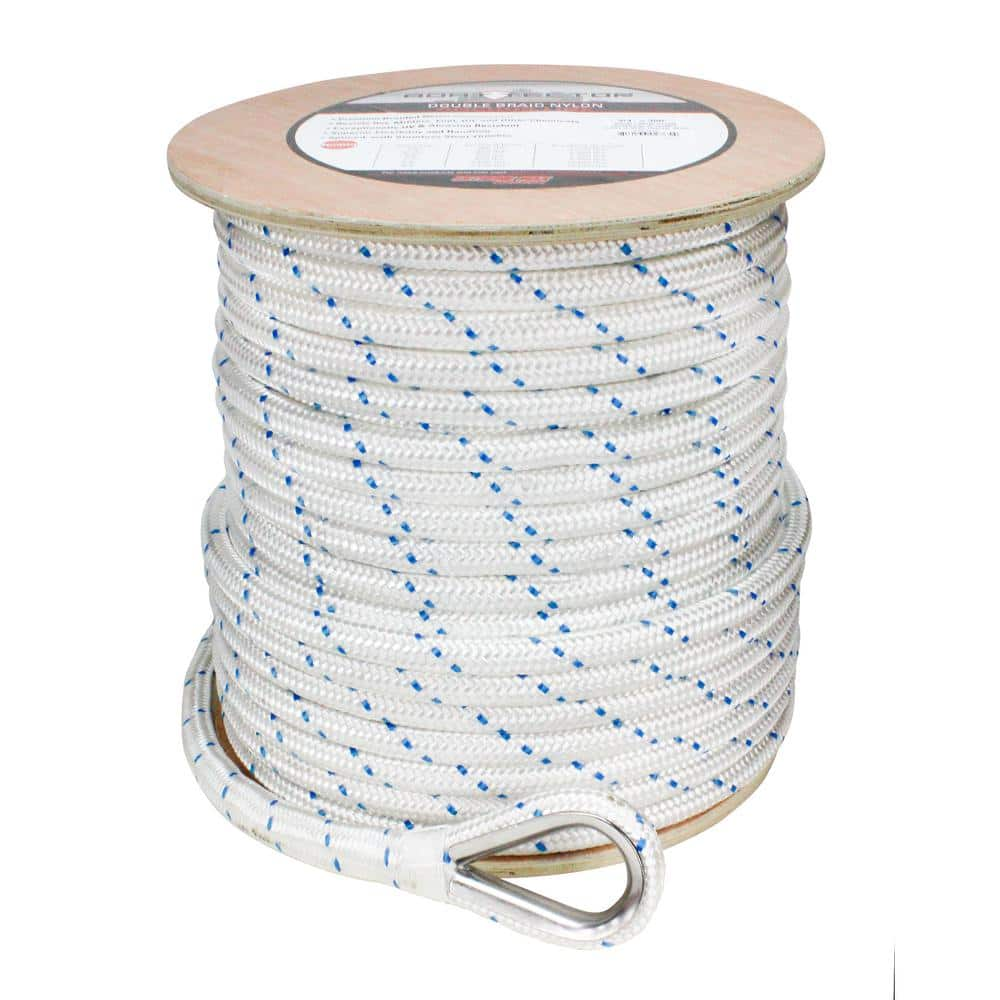 Extreme Max BoatTector 3/4 in. x 300 ft. Double Braid Nylon Anchor