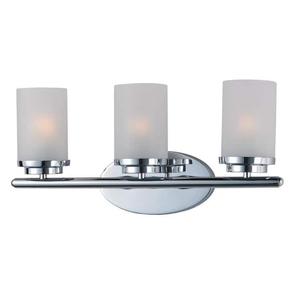 Maxim Lighting Corona 3-Light Polished Chrome Bath Light Vanity