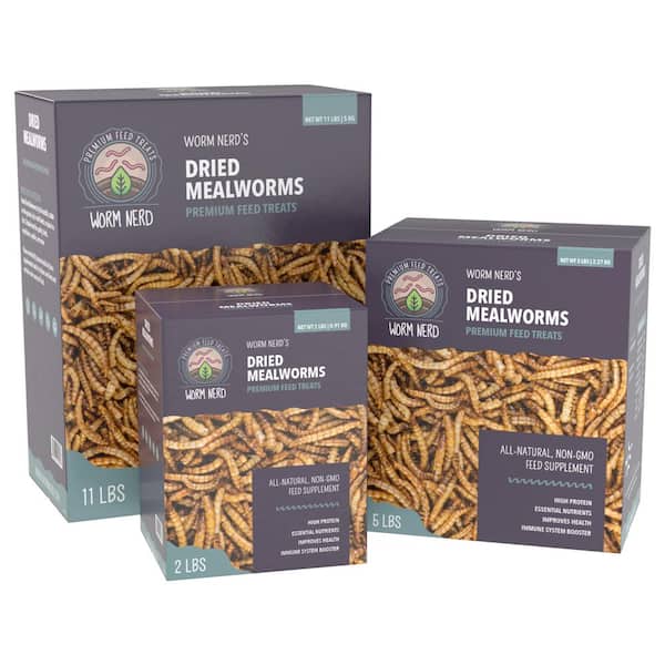 Arcadia Garden Products Worm Nerd Dried Mealworms High Protein and Fiber  Treat for Chickens, Birds, Reptiles, Amphibians, Fish 2 lbs. WN59 - The  Home Depot