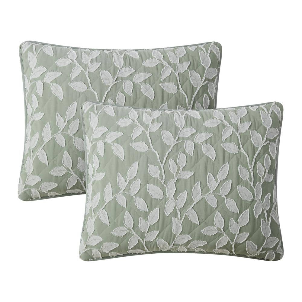Full White Reversible Cotton Jacquard Quilt Set