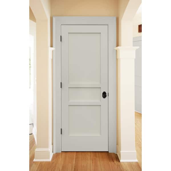 32 in. x 80 in. Tria Ash Right-Hand Mirrored Glass Molded Composite Single Prehung Interior Door