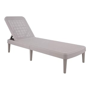 Tahiti Grey Rattan Outdoor Chaise Lounge