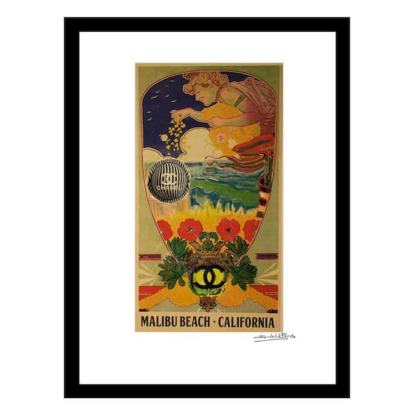 VENICE BEACH Collections Vintage Fairy Tale in Malibu by Fairchild Paris 1-Piece Framed Graphic Print Abstract Poster Art Print 18 in. x 14 in.