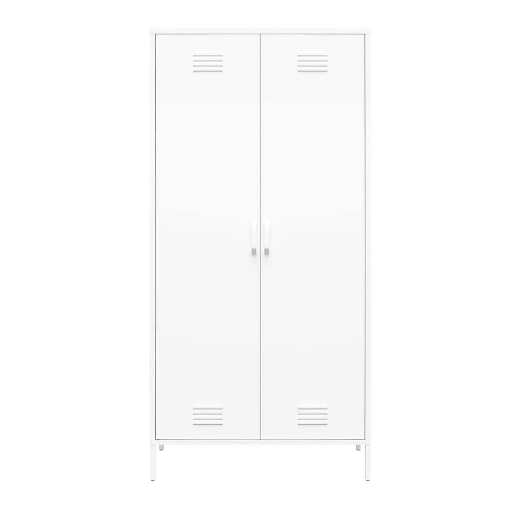 SystemBuild Evolution Bonanza Tall 2-Door Closed Metal Storage Locker  Cabinet in Soft White DE68361 - The Home Depot