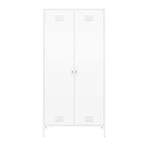 Bonanza Tall 2-Door Closed Metal Storage Locker Cabinet in Soft White