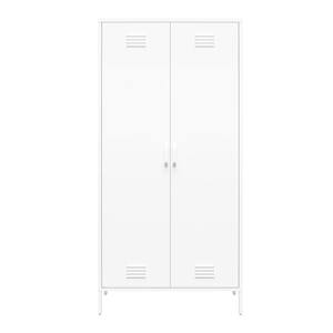 Bonanza Tall 2-Door Closed Metal Storage Locker Cabinet in White