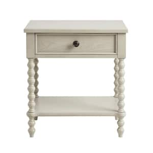 Beckett Antique Cream 1 Drawer Nightstand