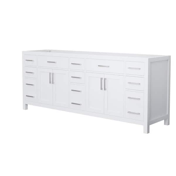 Beckett 83 in. Bath Vanity Cabinet without Top in White