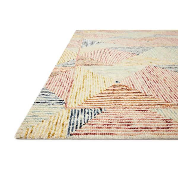 Spectrum Ivory/Multi 2 ft. 3 in. x 3 ft. 9 in. Contemporary Wool Pile Area Rug