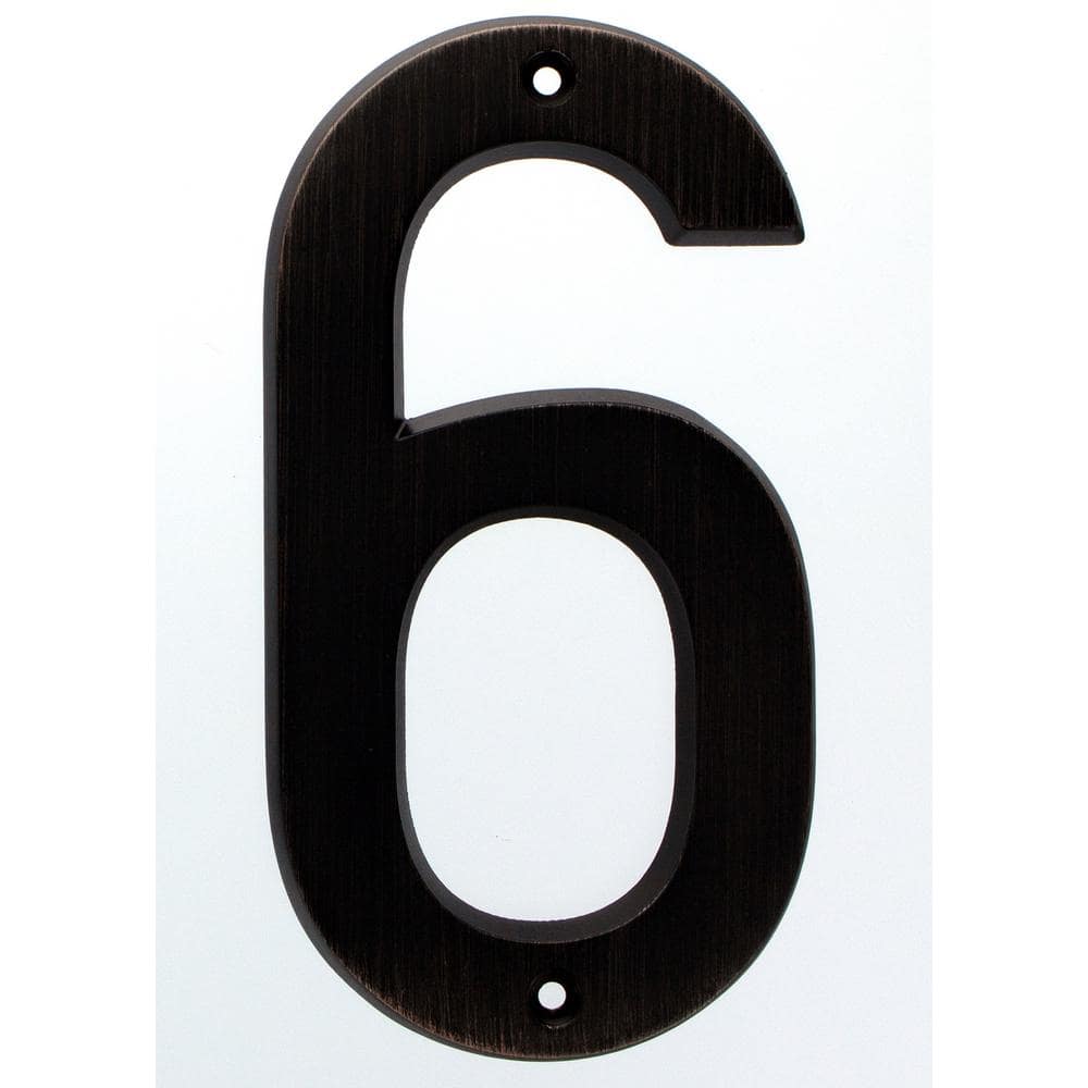 Distinctions 6 in. Old World Bronze Style Black Number 6 844626 The