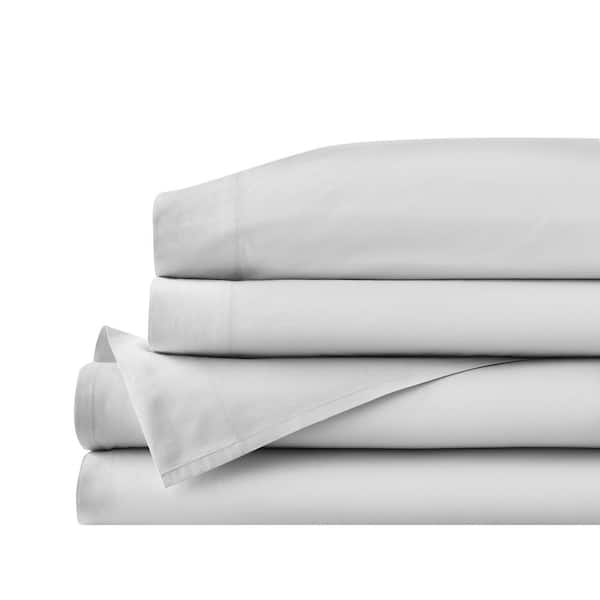 StyleWell Cotton Percale Shadow Gray 4-Piece King Sheet Set SU200SS-KGN ...