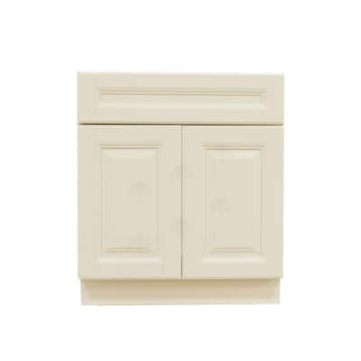 Lifeart Cabinetry Oxford Assembled 24 X 21 32 In Bath Vanity Sink Base Cabinet With 2 Doors Creamy White Ao Vsb24 X 32 In Bath Vanity Sink Base Cabinet, Bath Sink Base Cabinets