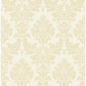 Piers Cream Texture Damask Strippable Wallpaper (Covers 56.4 sq. ft.)