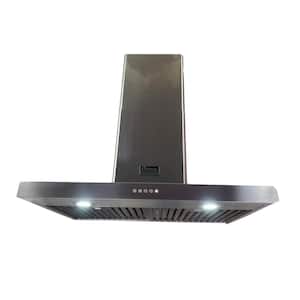 30 in. 500 CFM Ducted Wall or Ceiling Vented Wall Mounted Commercial Style Range Hood in Stainless Steel