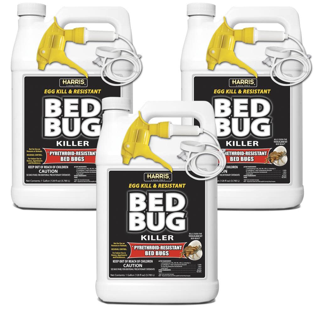 Harris Gal. Ready-to-Use Egg Kill and Resistant Bed Bug Killer (Pack of  3) 3BLKBB-128 The Home Depot