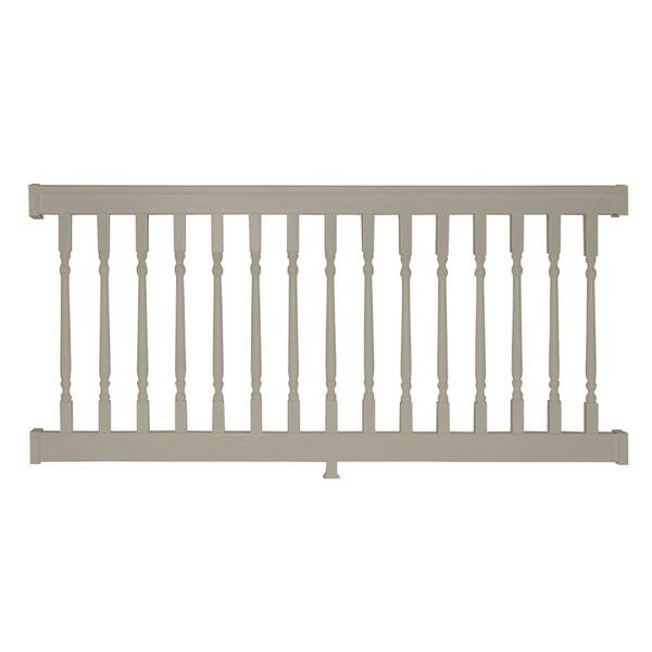 Weatherables Delray 3 ft. H x 6 ft. W Vinyl Khaki Railing Kit with Colonial Spindles