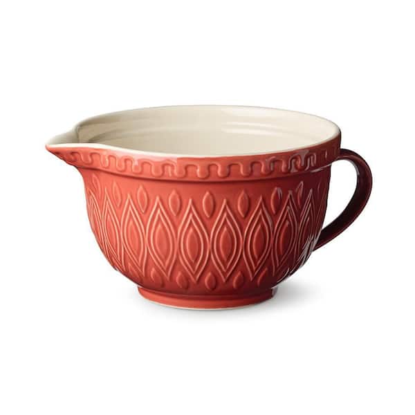 80 fl. oz. Red Vintage Farm Stoneware Batter Bowl