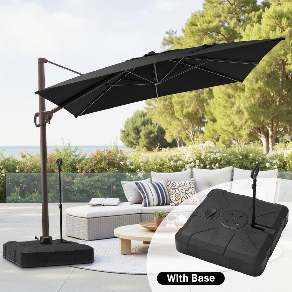 Crestlive Products 11 ft. x 9 ft. 360° Rotation Outdoor Cantilever ...