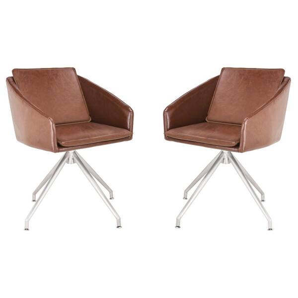 Today's Mentality Browny Brown Dining Chair (Set of 2)
