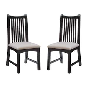 Maud Black Faux Leather Dining Side Chair Set of 2