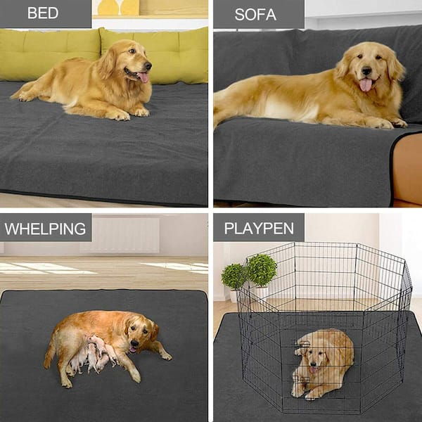 Dog Pee Pad Blanket Extra Absorbing Non-Slip Whelping Pads Dog Bed Urine Mat  Reusable and Washable for Pet Car Seat Cover