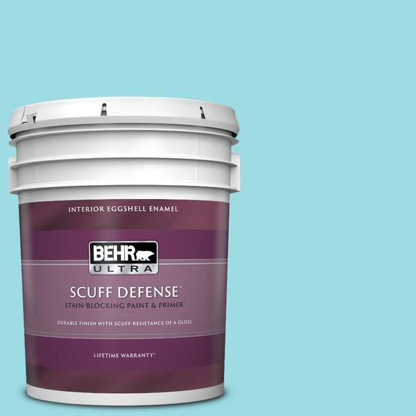 BEHR ULTRA 5 gal. #P470-2 Serene Thought Extra Durable Eggshell Enamel Interior Paint & Primer