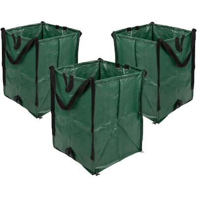 (10 Pack) 35x55 inch Large Heavy Duty Clear Trash Bags - Yard Trash Bags, Leaves, Lawn and Leaf Bags, Recycling Garbage Bags, Construction, Industrial