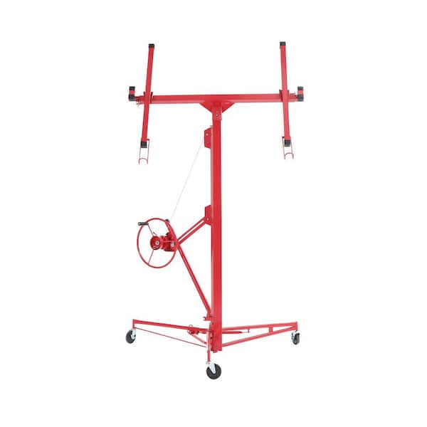 11 ft. Drywall Panel Hoist Jack Lifter Drywall Lift Panel Lift in Red