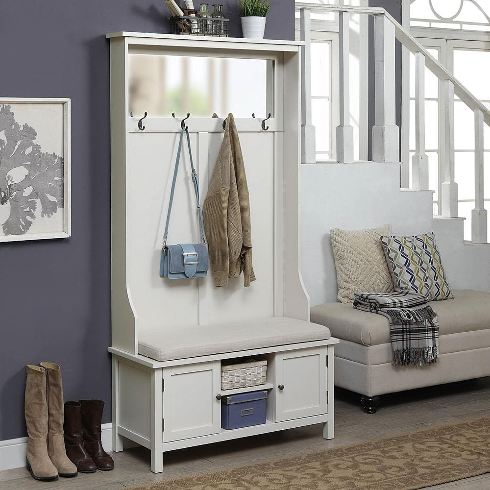 Farmhouse Easy White Hall Tree