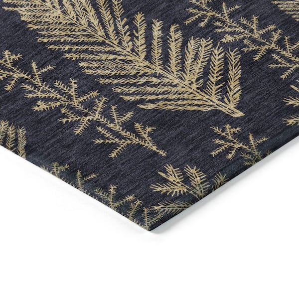 Chantille Machine Washable Indoor/Outdoor Abstract ACN1813 Black 5 ft. x 7 ft. 6 in. Area Rug