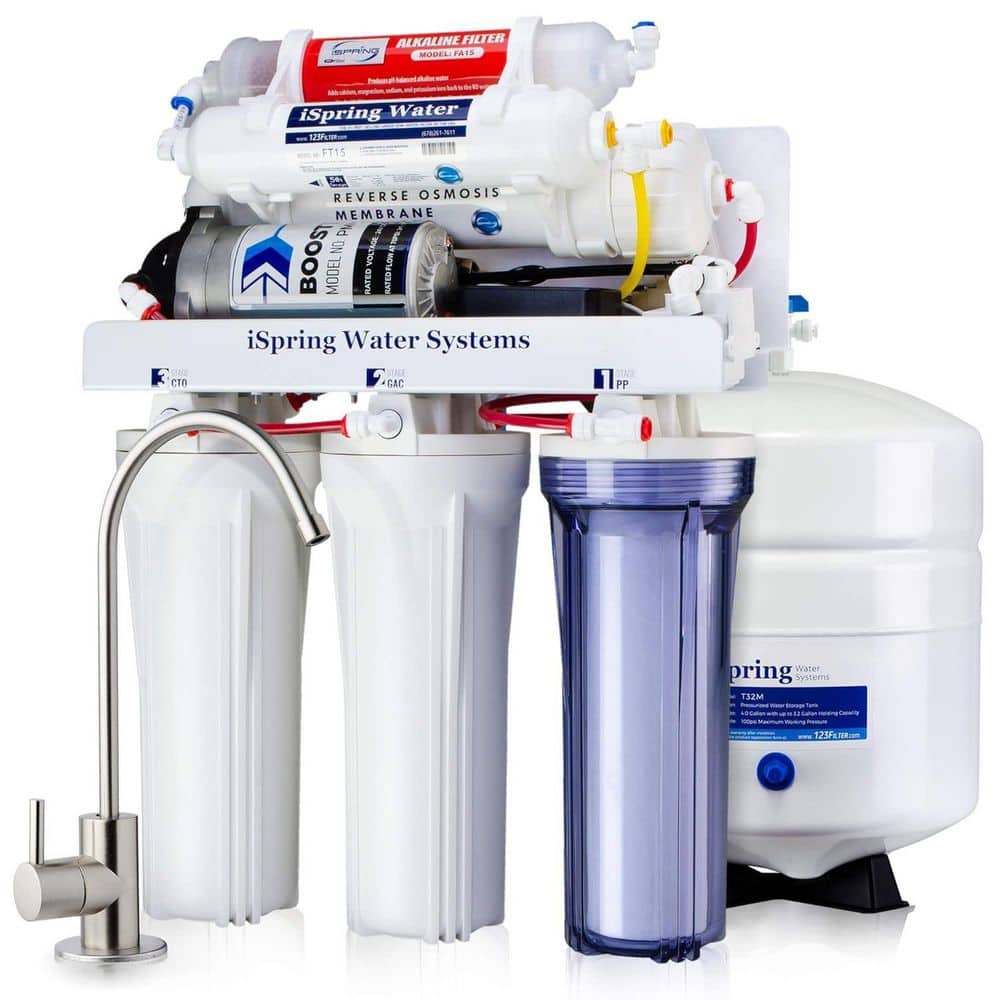 ISPRING Maximum Performance Under Sink Reverse Osmosis Water Filtration ...