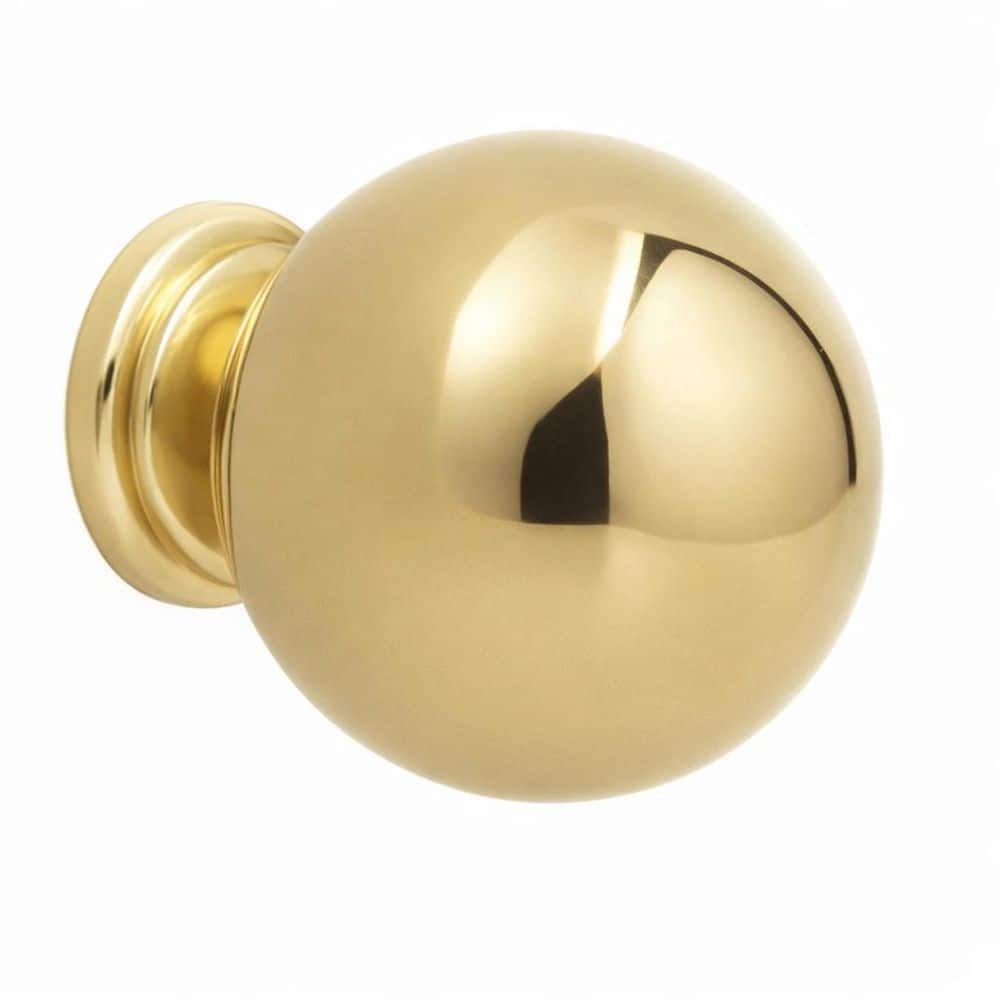 The Perfect Ball Knob 1-1/4 in. (32 mm) Classic Polished Gold Round Cabinet Knob price history on PriceWatchPro