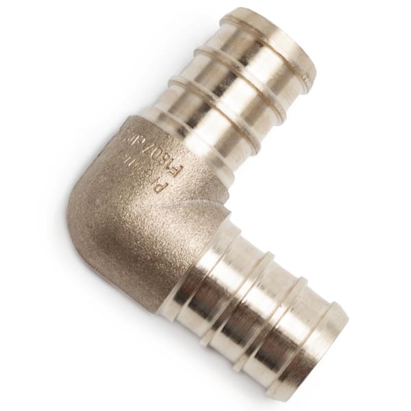LTWFITTING 1/2 in. Brass PEX Barb 90-Degree Elbow Fittings (5-Pack)