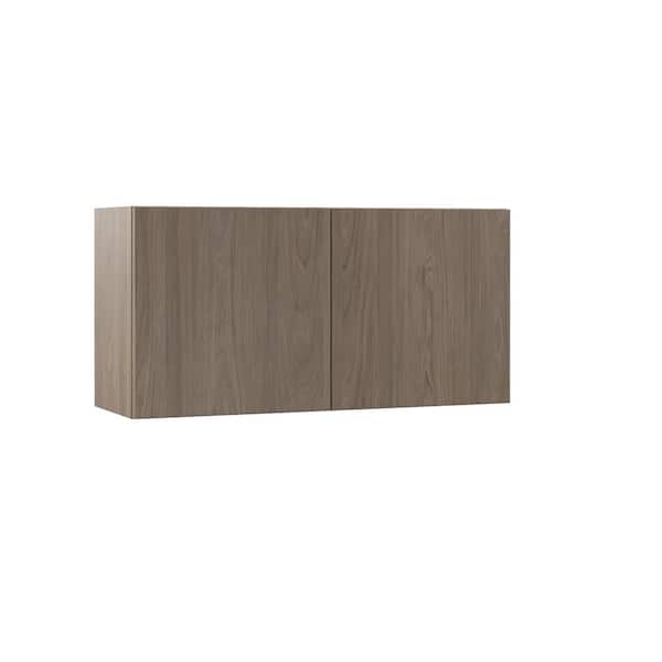 Designer Series Edgeley Assembled 36x18x12 in. Wall Bridge Kitchen Cabinet in Driftwood
