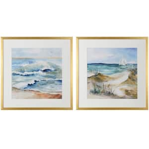 Seascape 2-Piece Framed Art Print 31.5 in. x 31.5 in.