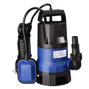 3/4 HP 550-Watt Submersible Dirty Clean Water Pump w/Multiple Hose Adapters 1-1/2 in., 1-1/4 in, 1 in. Compatible, Black