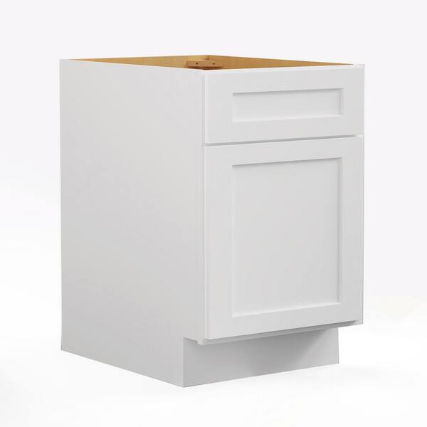 18 in. W x 21 in. D x 29.5 in. H in Shaker White Plywood Painted Ready to Assemble 2-Drawer File Base Cabinet