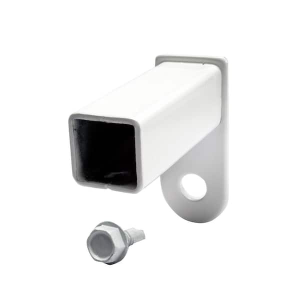 Unbranded 1 in. Square White Metal Fence Mounting Bracket (4-Pack)