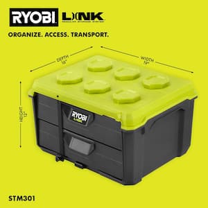 LINK 2-Drawer Modular Tool Box with LINK Drawer Tool Box Customizable Foam Insert