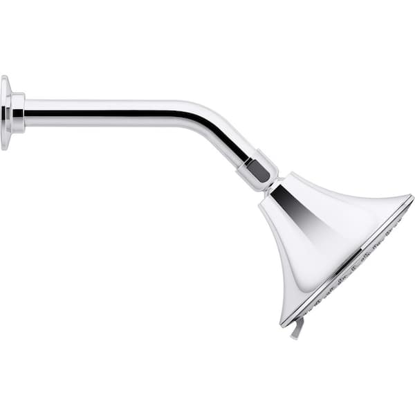 KOHLER Forte 1-Spray Pattern 5.5 in. Single Wall Mount Fixed Shower Head in  Vibrant Brushed Nickel R10282-G-BN - The Home Depot