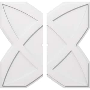 1 in. P X 11-3/4 in. C X 34 in. OD X 1 in. ID Titus Architectural Grade PVC Contemporary Ceiling Medallion, Two Piece
