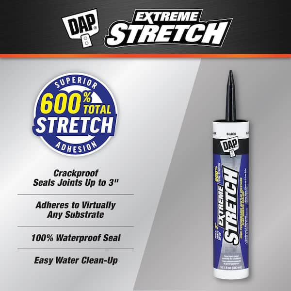 Extreme Stretch 10.1 oz. Black Premium Crackproof Elastomeric Sealant (12-Pack)