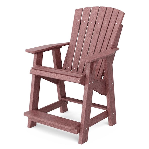 Wildridge Heritage Cherrywood Plastic Outdoor High Adirondack Chair