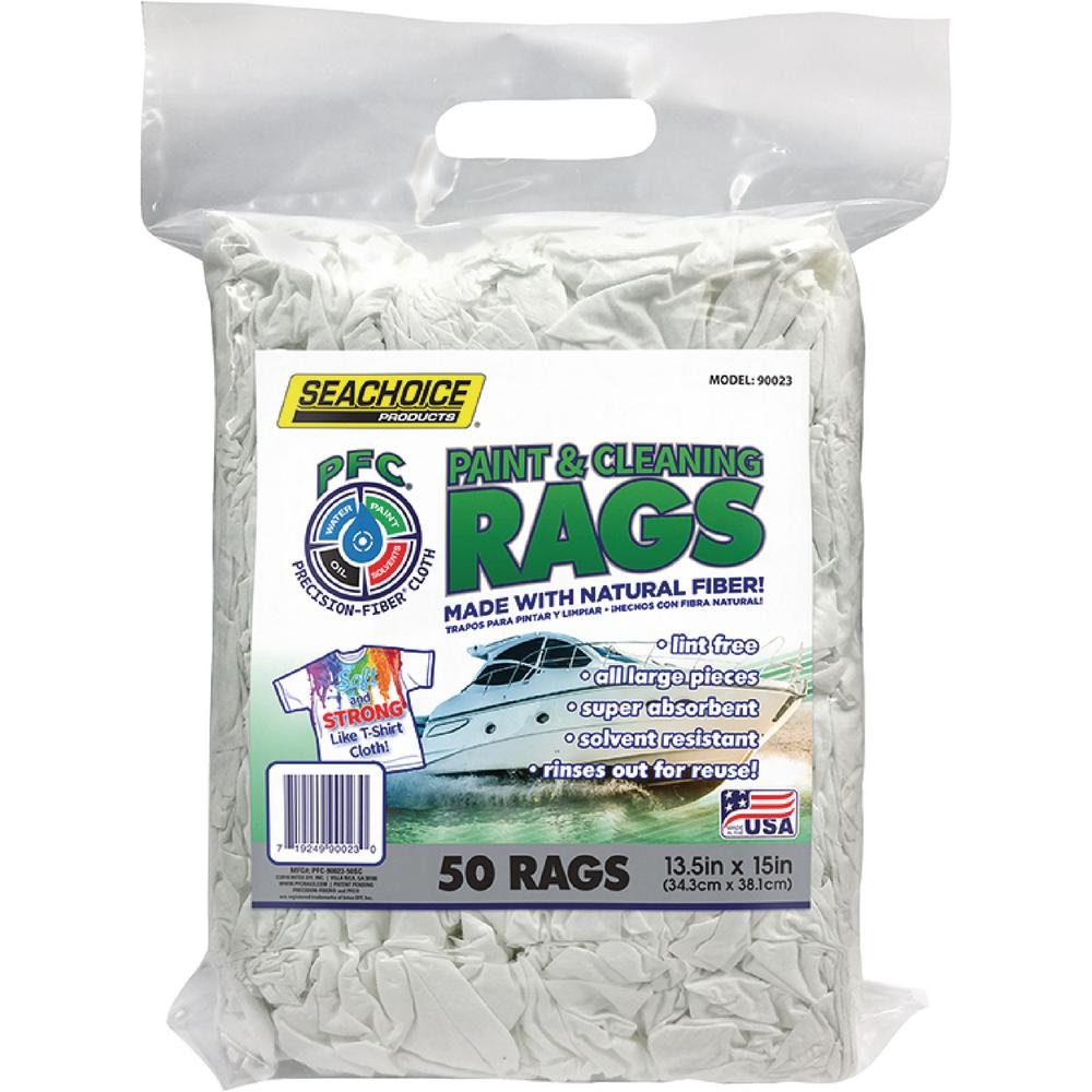 Lint-Free Paint & Cleaning Rags, 50 per Bag