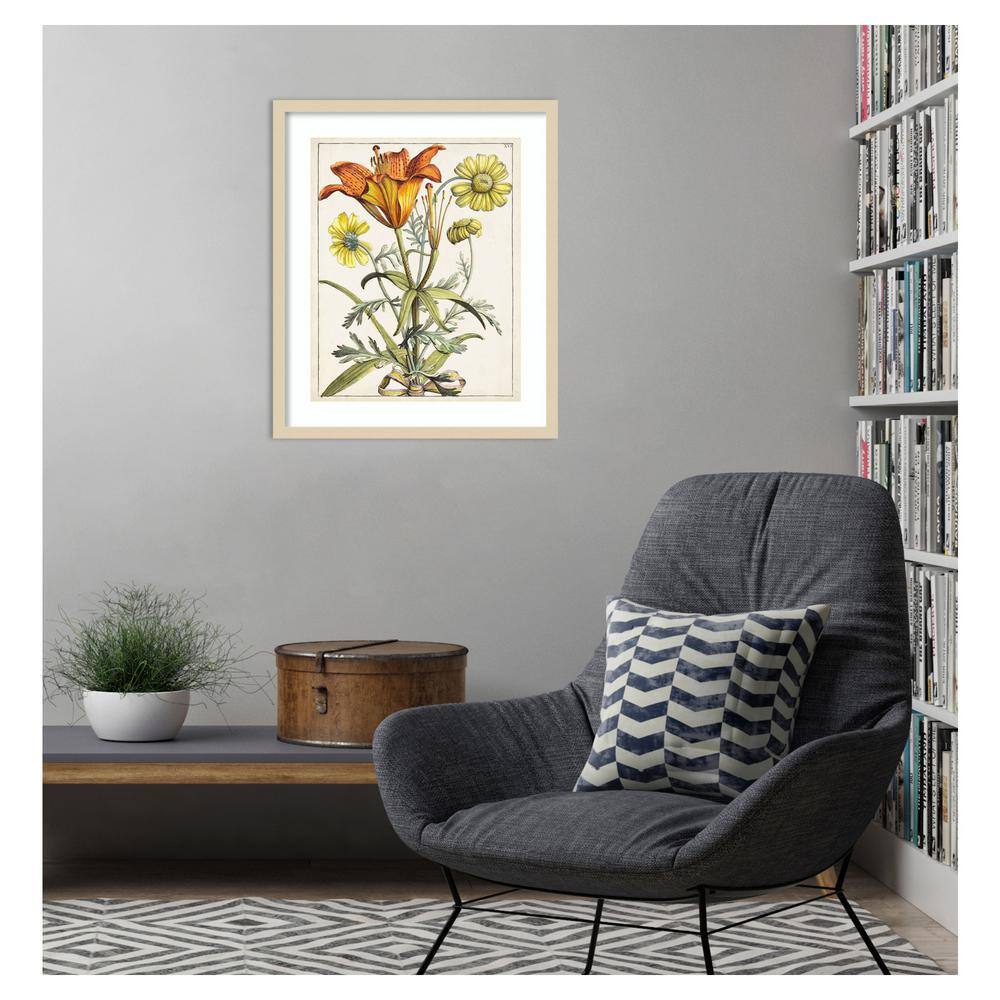 Dutch Florals V Svelte Natural Wood Framed Botanical Print