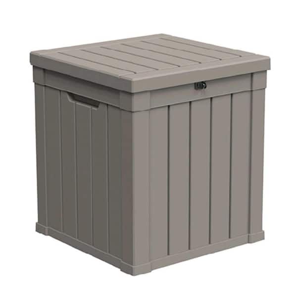 51 Gal. Brown Resin Deck Box with Lockable Storage Box