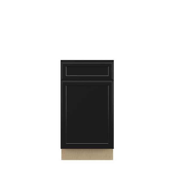 Belle Haven Recessed 18 in. W x 34.5 in. H x 24 in. D in Driftwood Plywood Assembled Pullout Trash Can with Soft Close