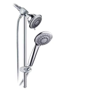 6-Spray Hand Shower and Shower Head Combo Kit with 22 in. Slide Bar in Polished Chrome (Valve Included)