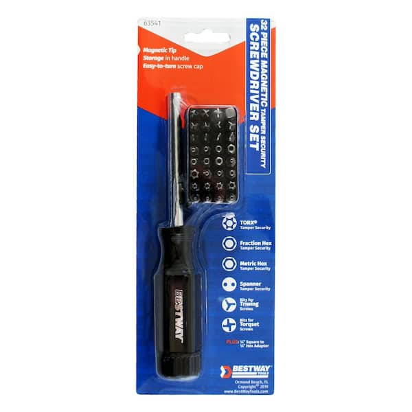 Best Way Tools 32-Piece Magnetic Tamper Security Screwdriver Set